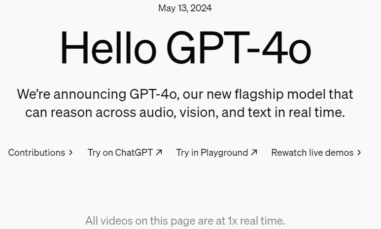 gpt4o release