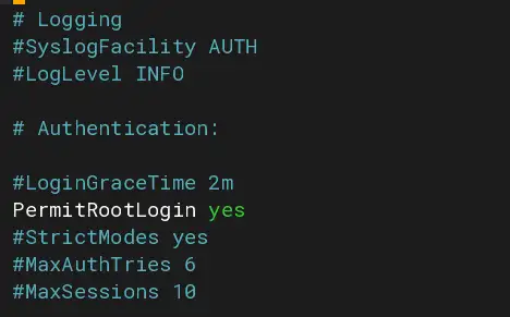 root login