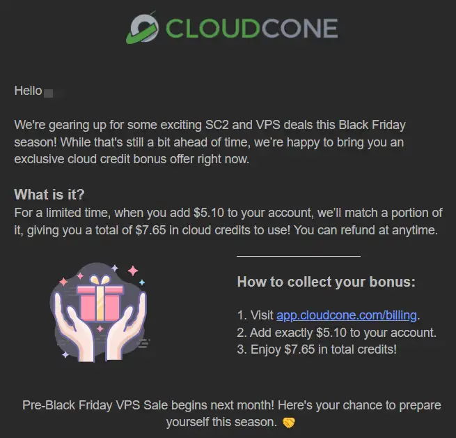 cloudcone 5.5