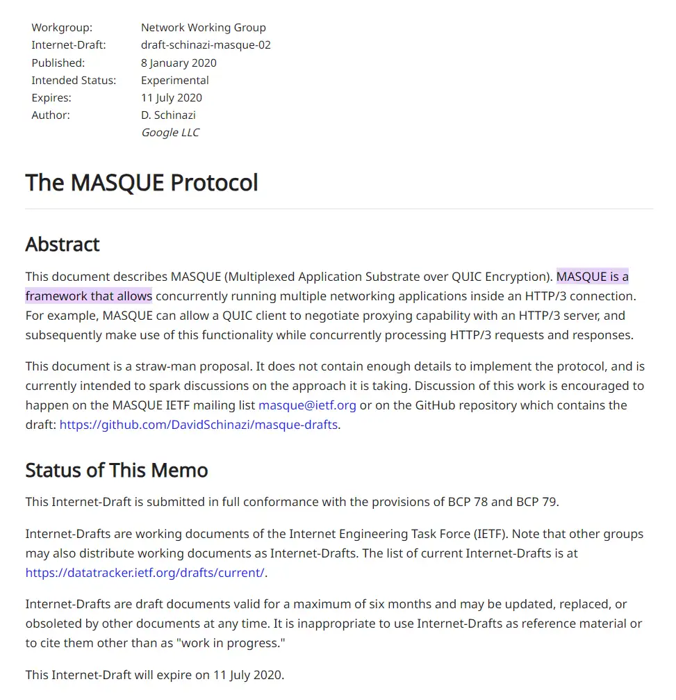 masque ietf