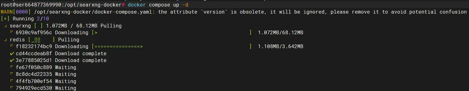 docker compose up -d