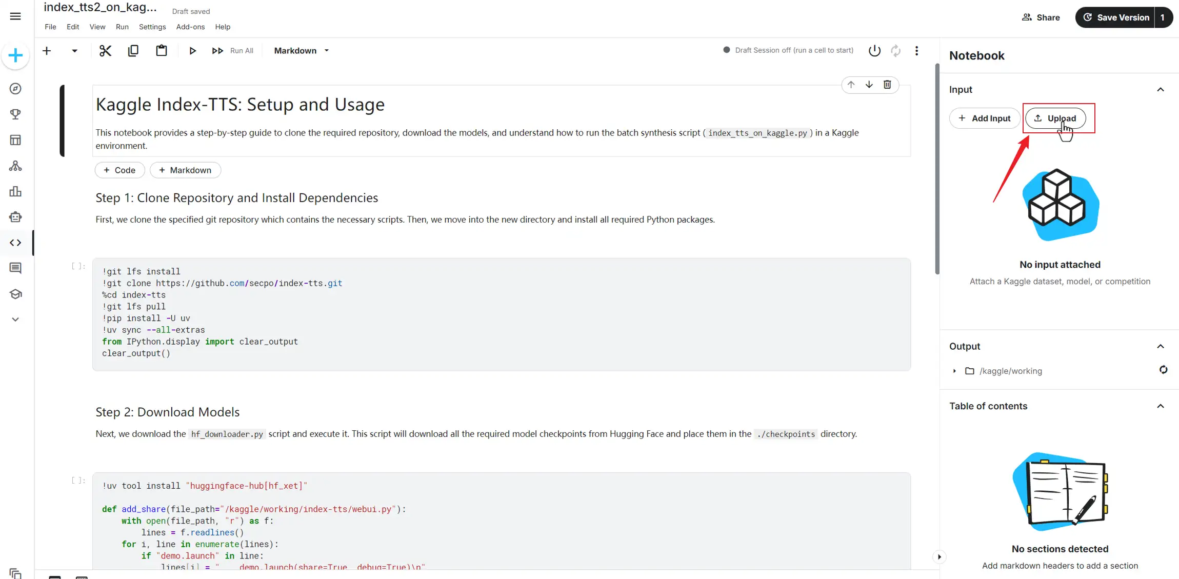 upload file/datasets